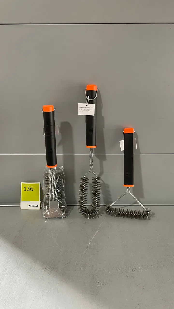 3x Grill-Reinigungsbürsten / Drahtbürsten-Set